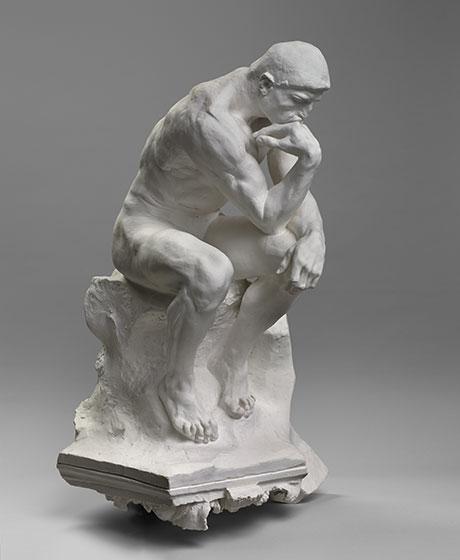 Auguste Rodin, Le Penseur, sur chapiteau plâtre. Musée Rodin, Paris © musée Rodin (photo Herve Lewandowski)