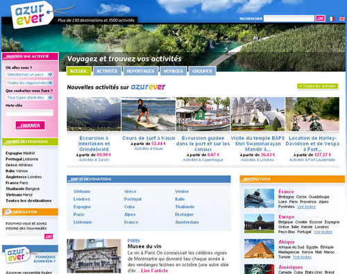 Activités de loisirs : Azurever.com prépare un site B to B Activités de loisirs : Azurever.com prépare un site B to B