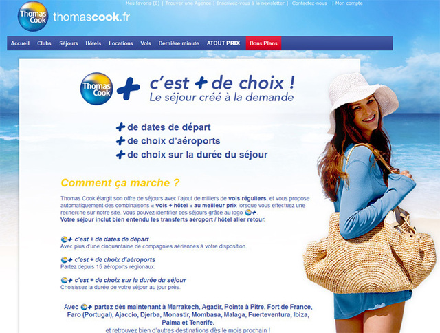 Thomas Cook déploie le package dynamique « Thomas Cook + » Thomas Cook déploie le package dynamique « Thomas Cook + »