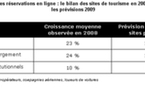E-Tourisme : croissance divisée par deux en 2009 par rapport à 2008 