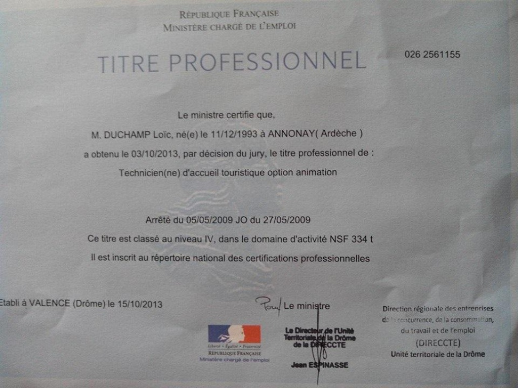 diplome tourisme