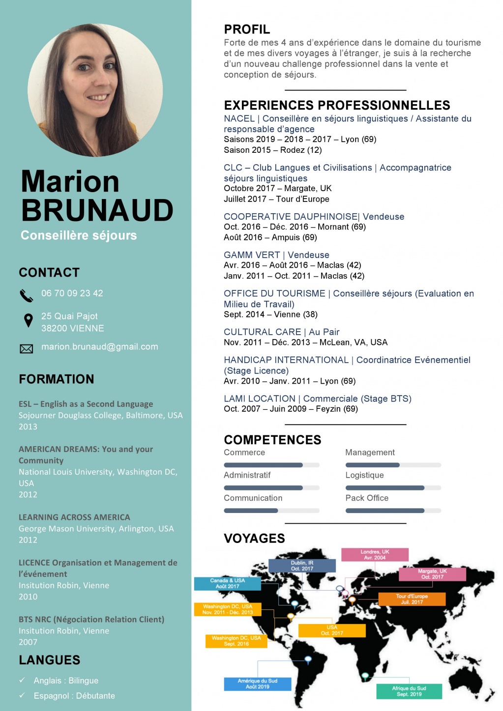 CV - Conseillère Séjours (Lyon)