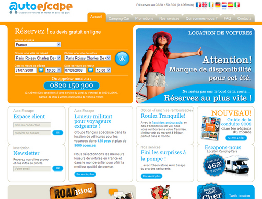 Auto Escape réduit ses pertes au 1er semestre 2008 Auto Escape réduit ses pertes au 1er semestre 2008