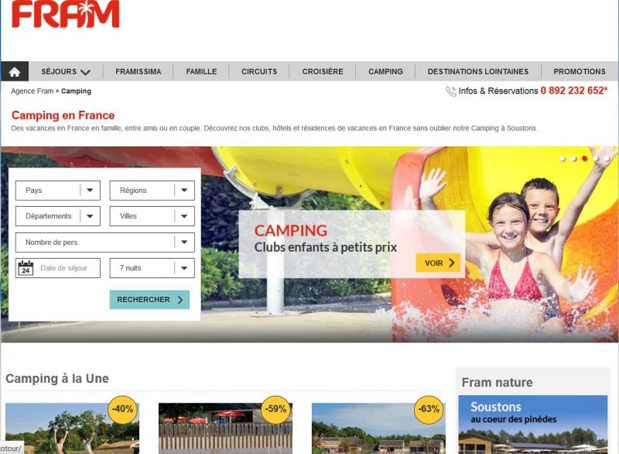 Fram se lance dans le camping