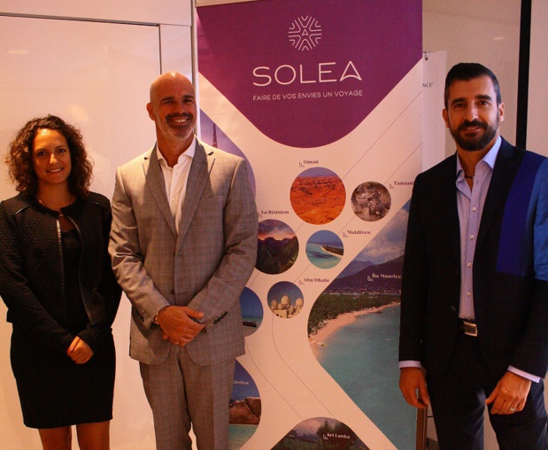 Mercredi 7 septembre 2016, Solea présente sa nouvelle identité. De gauche à droite : Clémentine Peries Joly, responsable marketing, Alexandre Espitalier-Noël, directeur général Solea,et Pascal Boyer, directeur commercial et innovation - Photo HL