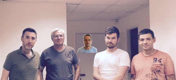 La team Save a Train (de gauche a droite) : Johann Gahnassia, Ishay Erel, Udi Sharir, Max Dubinin et Timo Moss - DR : Save a Train La team Save a Train (de gauche a droite) : Johann Gahnassia, Ishay Erel, Udi Sharir, Max Dubinin et Timo Moss - DR : Save a Train