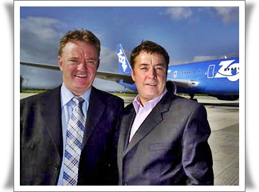 Les Boyle brothers, John et Hugh (g-d), fondateurs de Zoom, n'étaient pas de ces hurluberlus qui espèrent un jour faire fortune dans l'aérien... Les Boyle brothers, John et Hugh (g-d), fondateurs de Zoom, n'étaient pas de ces hurluberlus qui espèrent un jour faire fortune dans l'aérien...