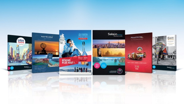 Des couvertures de brochures Salaun Holidays pour 2016 - DR : Brochuresenligne.com