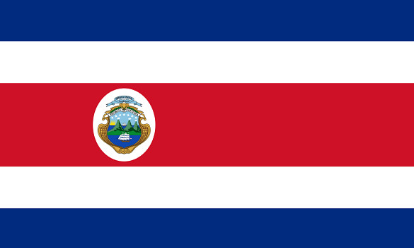 Drapeau du Costa Rica - DR : Wikipedia Drapeau du Costa Rica - DR : Wikipedia