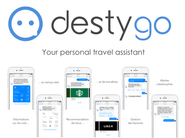 L'outil Destygo prend la forme d’une intelligence artificielle conversationnelle - un ChatBot - pour assister les voyageurs d’affaires dans leurs déplacements - DR : Destygo