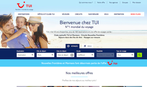 La nouvelle plateforme TUI.fr (c) capture
