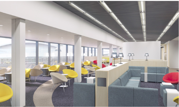 Le nouveau salon Hop! à Paris-Orly s'etdn sur une surface de 400 m² - Photo : Air France Le nouveau salon Hop! à Paris-Orly s'etdn sur une surface de 400 m² - Photo : Air France