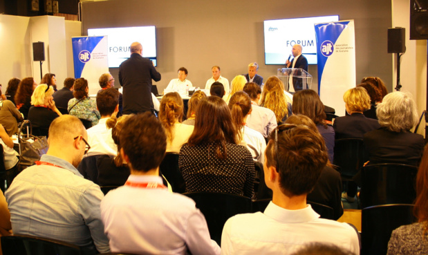 Mercredi 21 septembre, salle comble au Forum d’IFTM Top Résa 2016 pour la conférence AJT sur les partenariats entre start-ups et acteurs traditionnels - DR : HL