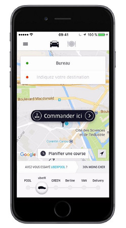 La nouvelle fonctionnalité d'Uber est actuellement expérimentée dans les grandes villes françaises - DR : Uber