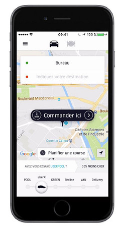 Uber teste la planification des courses à l'avance en France