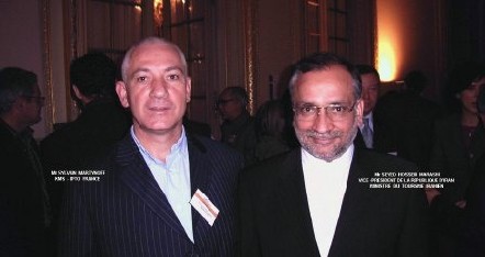 Sylvain Martinoff, réceptif KMS-IPTO France et Seyed Hossein Marashi, ministre du tourisme (dte)