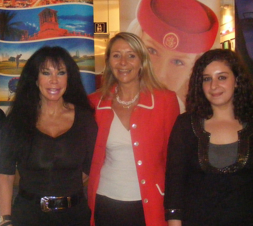 Colette Vieira Da Silva, PDG du TO Croisitour, Françoise Le Glouannic responsable vente d’Emirates à Nice et Souhila Taarabit, responsable promotion de l'OT de Dubaï