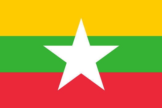 Drapeau de la Birmanie -  DR : Wikipedia