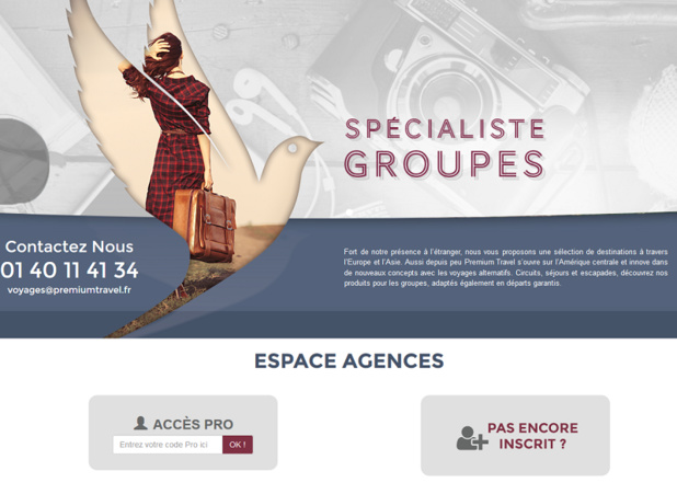 Premium Travel est spécialisé dans les voyages de groupes - DR Capture écran