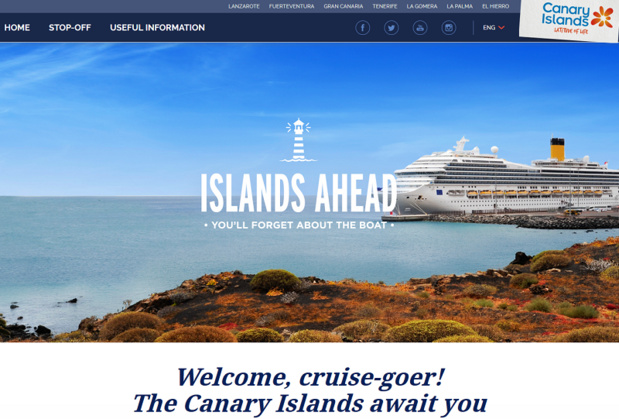 Ce site fournit aux voyageurs souhaitant faire escale aux îles Canaries les informations nécessaires concernant les activités proposées et les sites à découvrir - Photo Capture écran