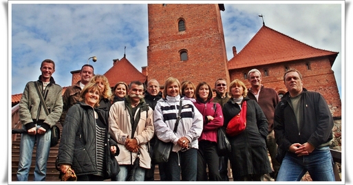Visite au Château gothique de Trakaï (Lituanie) unique bâtiment bâti sur l'eau en Europe du Nord. ( CLIQUER POUR AGRANDIR)