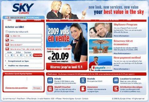SkyEurope lance Flexi-Fare et SkySaver SkyEurope lance Flexi-Fare et SkySaver