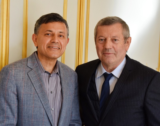 Roland Heguy, président de l'UMIH, (ici avec Vijay Dandapani, président de l'association des hôteliers newyorkais) s’est engagé à écrire au Maire de New York pour soutenir les professionnels hôteliers new yorkais dans leurs actions - DR : UMIH Roland Heguy, président de l'UMIH, (ici avec Vijay Dandapani, président de l'association des hôteliers newyorkais) s’est engagé à écrire au Maire de New York pour soutenir les professionnels hôteliers new yorkais dans leurs actions - DR : UMIH