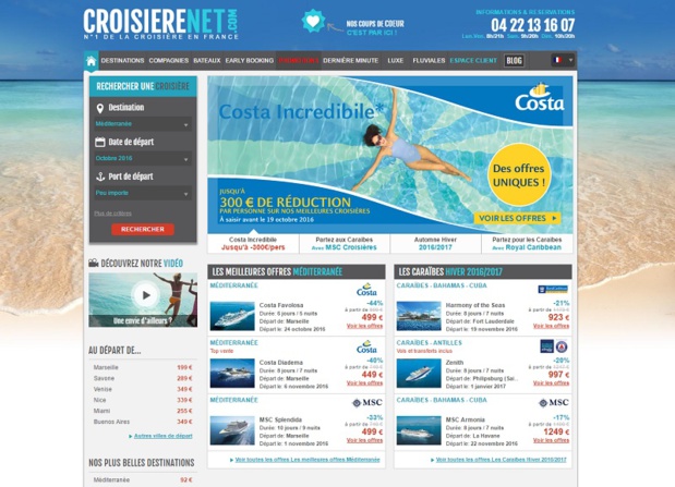 La Méditerranée représente 70% des ventes de l'été, mais elle a été moins plébiscitée. En revanche, l'Europe du Nord, et même les Caraïbes, se sont très bien vendues, car elles sont perçues comme des destinations sécuritaires - DR : Capture d'écran Croisierenet.com La Méditerranée représente 70% des ventes de l'été, mais elle a été moins plébiscitée. En revanche, l'Europe du Nord, et même les Caraïbes, se sont très bien vendues, car elles sont perçues comme des destinations sécuritaires - DR : Capture d'écran Croisierenet.com