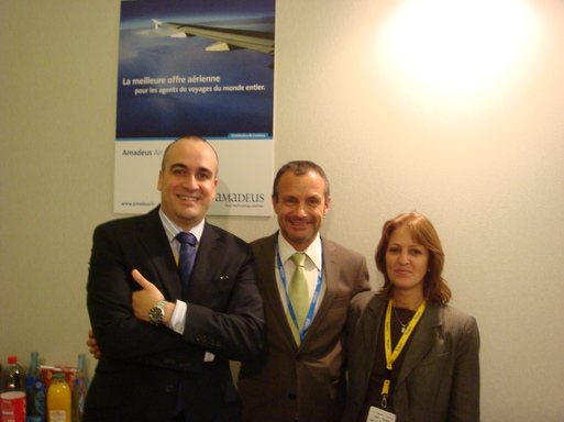 J C Iglesias et Linda Moreira, Vueling, entourant J-L Richard, Amadeus