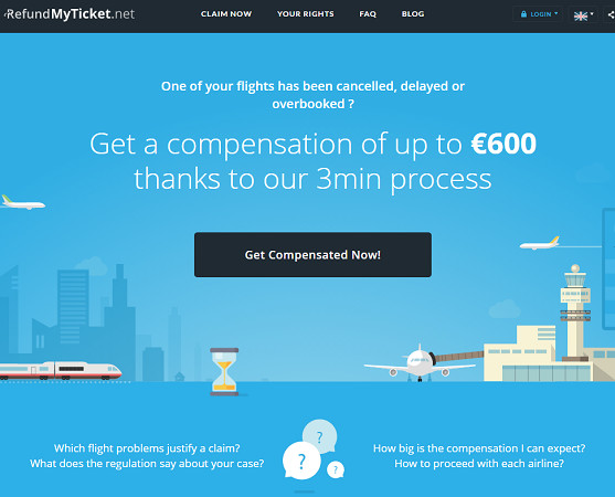 RefundMyTicket a été lancé en juin 2014 - Capture d'écran RefundMyTicket a été lancé en juin 2014 - Capture d'écran
