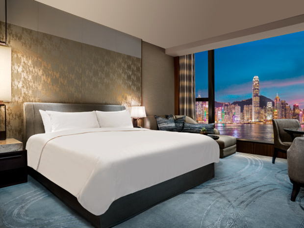 Une des chambres de nouvel hôtel Shangri-La qui va ouvrir à Hong Kong - DR