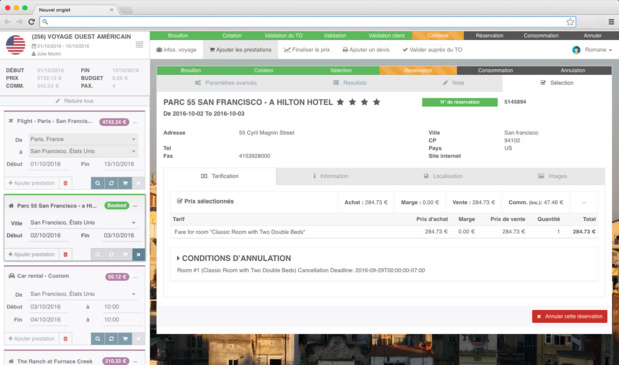 Comparer, modifier, réserver (et annuler) Gérer les statuts des prestations Comparer, modifier, réserver (et annuler) Gérer les statuts des prestations