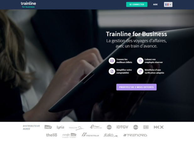Trainline for Business est l'offre de Trainline dédiée aux entreprises - Capture d'écran Trainline for Business est l'offre de Trainline dédiée aux entreprises - Capture d'écran
