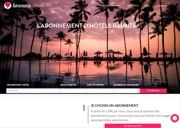 Supertripper : l'hôtel en abonnement illimité (ou presque) à l'assaut du business travel Supertripper : l'hôtel en abonnement illimité (ou presque) à l'assaut du business travel