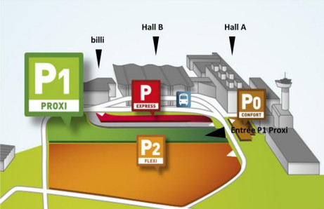 Le parking P1 Proxi est situé à proximité directe des entrées de l'aéroport - DR : Aéroport de Bordeaux