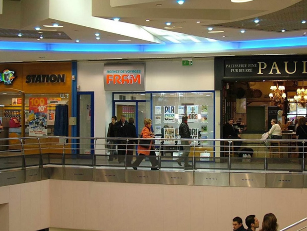 L'agence de voyages FRAM du centre commercial Créteil Soleil va bientôt fermer définitivement ses portes. Le loyer du local est trop élevé pour en assurer la rentabilité - Photo : Google Maps