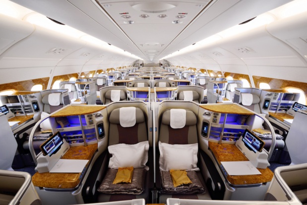 L'Aribus A380 nouvelle génération reçu par Emirates. Cet appareil dispose de 76 sièges en Classe Affaires - Photo Emirates