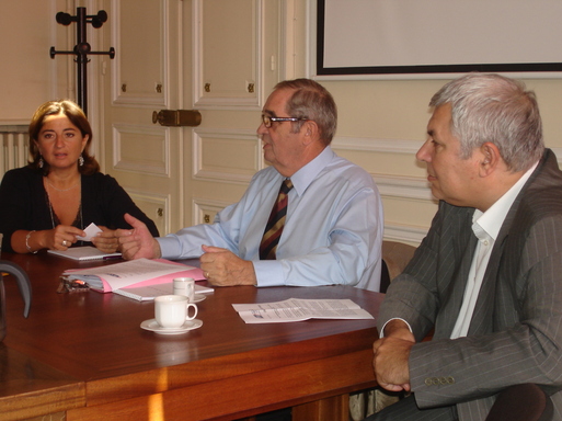 Ce matin au SNAV G. Colson entouré de V. Boned (Directeur juridique) et J.-M. Rozé (Secrétaire général)