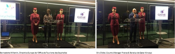 Qatar Airways fête le vol Paris - Seychelles via Doha à la maison de la radio