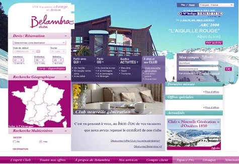 Belambra lance une nouvelle version de son site internet