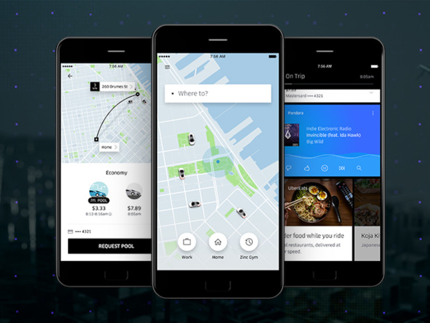 Uber, le service américain de réservation de voitures avec chauffeur vient d'acquérir la start-up Geometric Intelligence (c) newsroom Uber