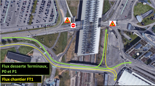 Lyon-Saint Exupéry : changement des voies d'accès pendant les travaux du futur Terminal 1