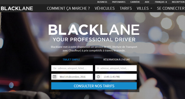 Blacklane continue d'étendre son réseau - Capture d'écran