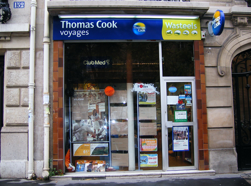 Une agence parisienne Wasteels/Thomas Cook porte close hier après-midi