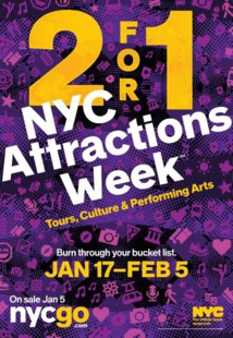 New York : lancement de l'offre NYC Attractions Week New York : lancement de l'offre NYC Attractions Week