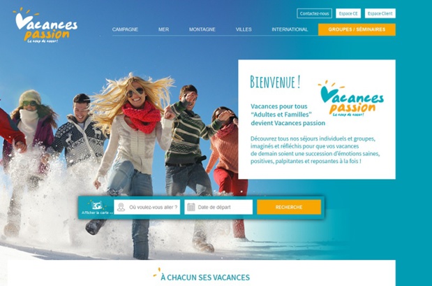 Le nouveau site de Vacances Passion de la Ligue de l'Enseignement - Capture écran Le nouveau site de Vacances Passion de la Ligue de l'Enseignement - Capture écran