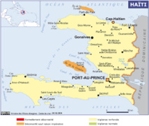 La carte de sécurité publiée par le MAE sur son site - Image MAE