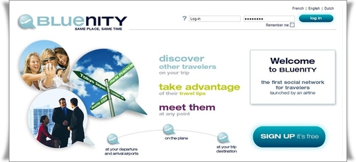 Bluenity.com : 1er réseau social de voyageurs aériens AF-KLM
