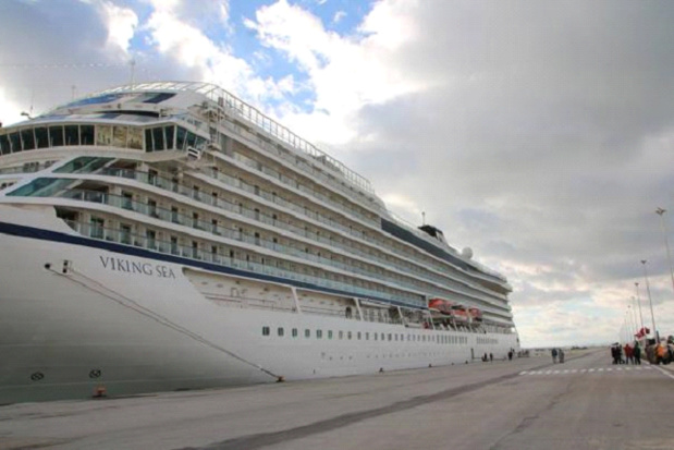 Le Viking Sea a fait escale à la Goulette mercredi 18 janvier 2017 - Photo : DR