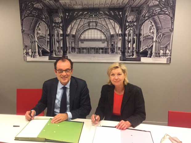 Christian Mantéi, directeur général d'Atout France et Sylvie Hubac, présidente de la RMN - Grand Palais lors de la signature du partenariat - DR : Atout France